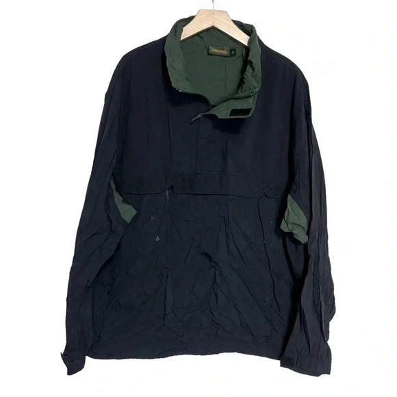Timberland weather XL black + green nylon pull on wind breaker jacket‎ - Picture 1 of 7